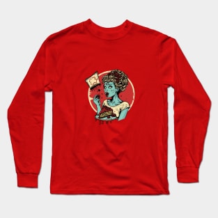 Zombie pin up lady Long Sleeve T-Shirt